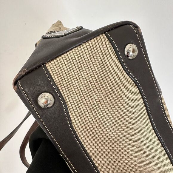 Prada Tan and Black Tote Bag - Picture 12 of 16